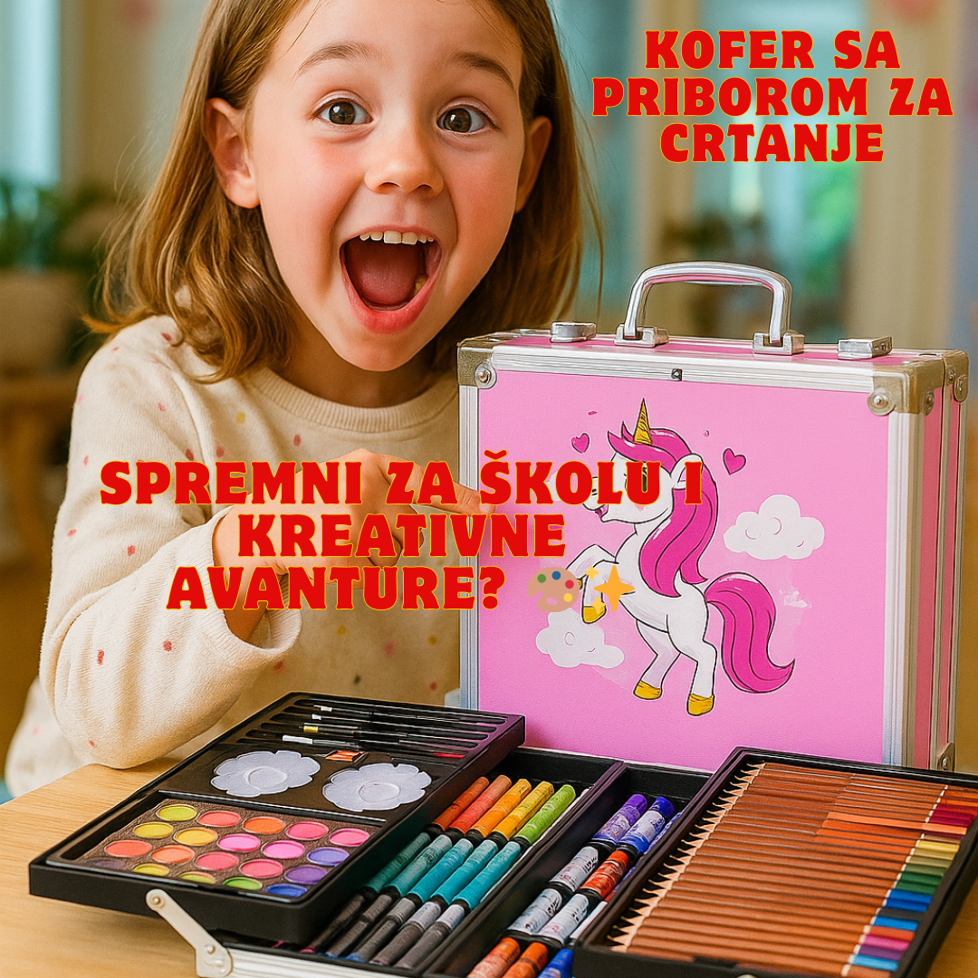 Kofer sa priborom za crtanje