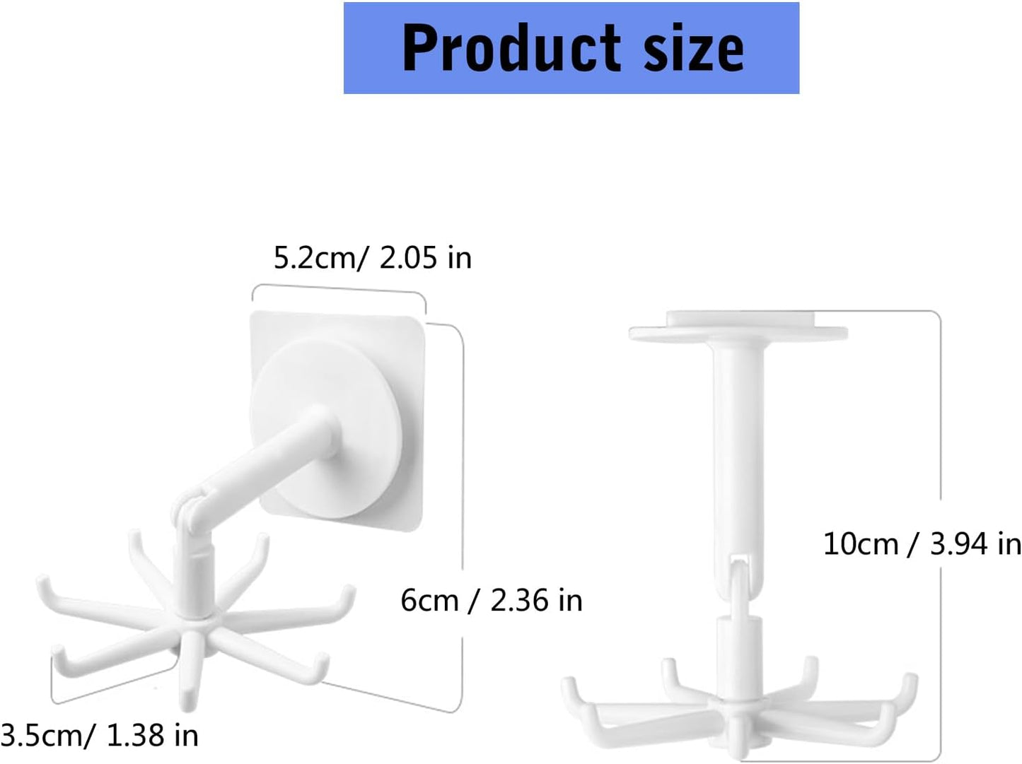 Rotirajući držač za kuhinjski pribor – 2 komada (12 kukica)