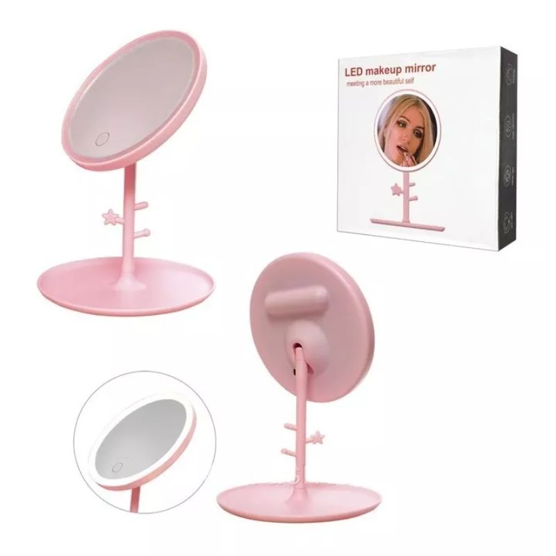 Led ogledalo samo 1099 din !!! Usp punjenje Dostupno u 2 boje bela i roze Precnik ogledala 20 cm