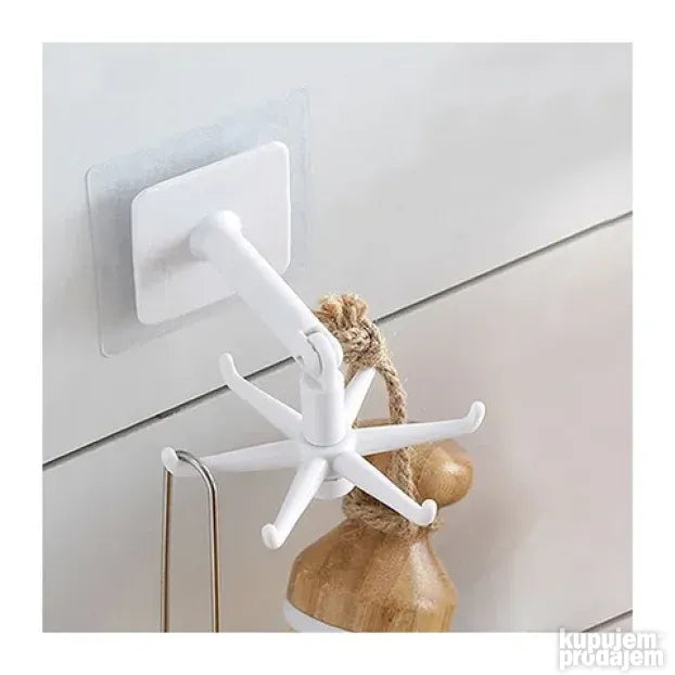 Rotirajući držač za kuhinjski pribor – 2 komada (12 kukica)