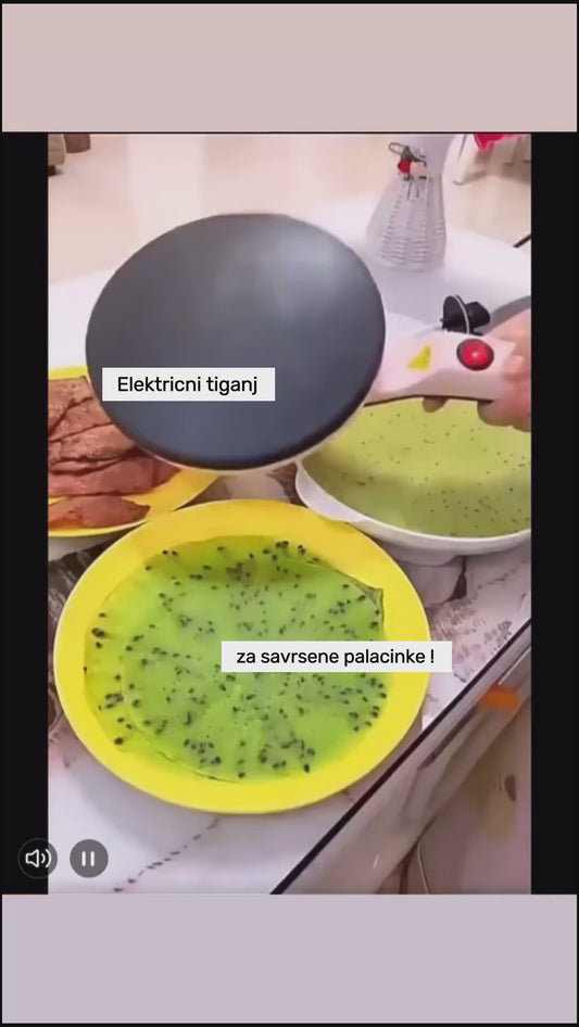 Savršeni tiganj za palačinke  Takodje uz njega ide I posuda za palacinke komplet za pravljenje (u prodaji trenutno najnoviji model po starima cenama 20cm  650 w ne postoji bolji po boljim cenama akcija u toku  )