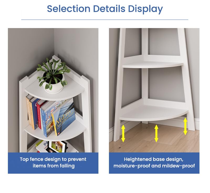 Višenamenska ugaona polica sa 5 nivoa – moderna, vodootporna i prilagodljiva