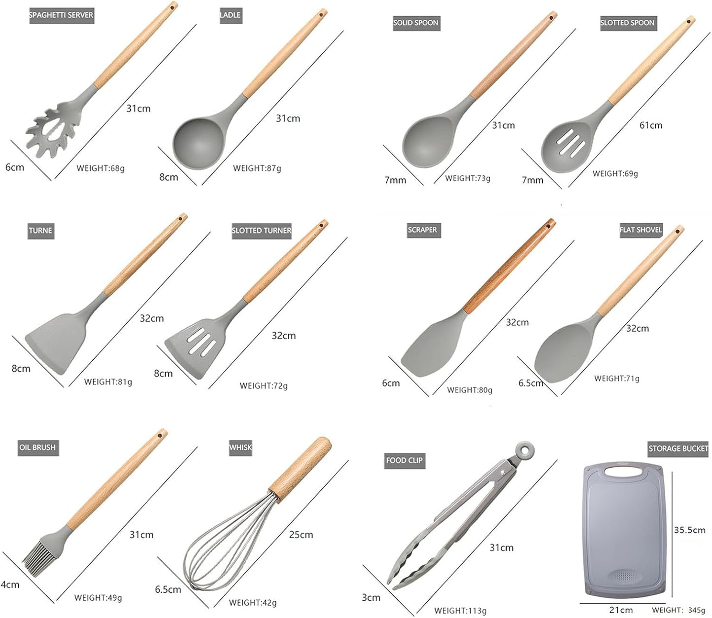 Kuhinjski set od 19 Delova