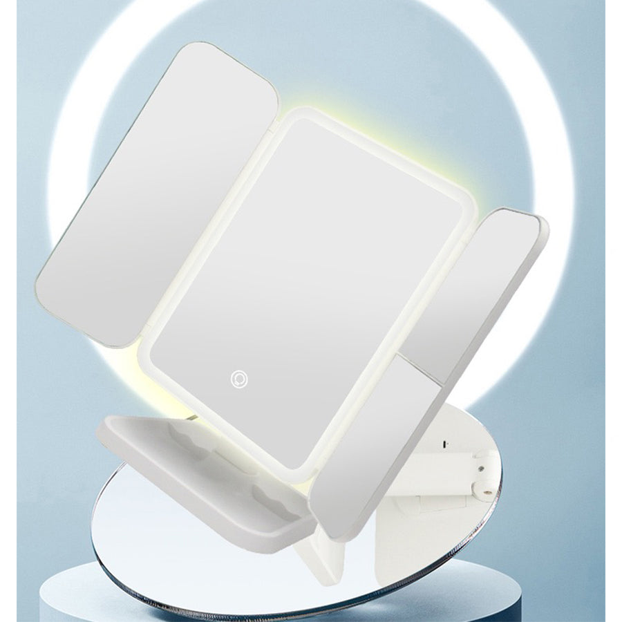 LED OGLEDALO ZA ŠMINKANJE SA UVEĆANJEM I LED SVETLOM