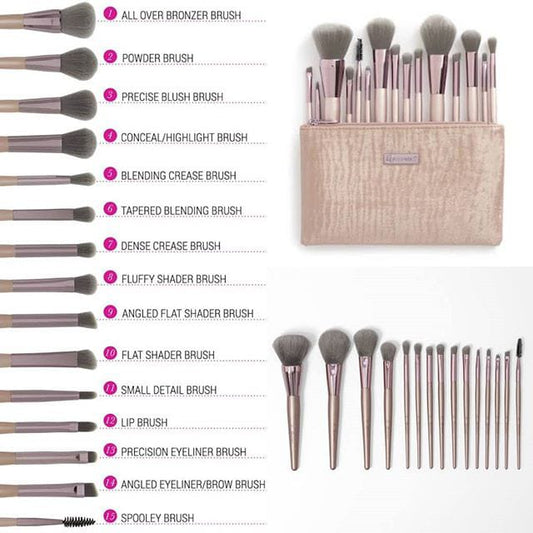 ✨ Set od 15 profesionalnih četkica za šminkanje + kozmetička torbica ✨