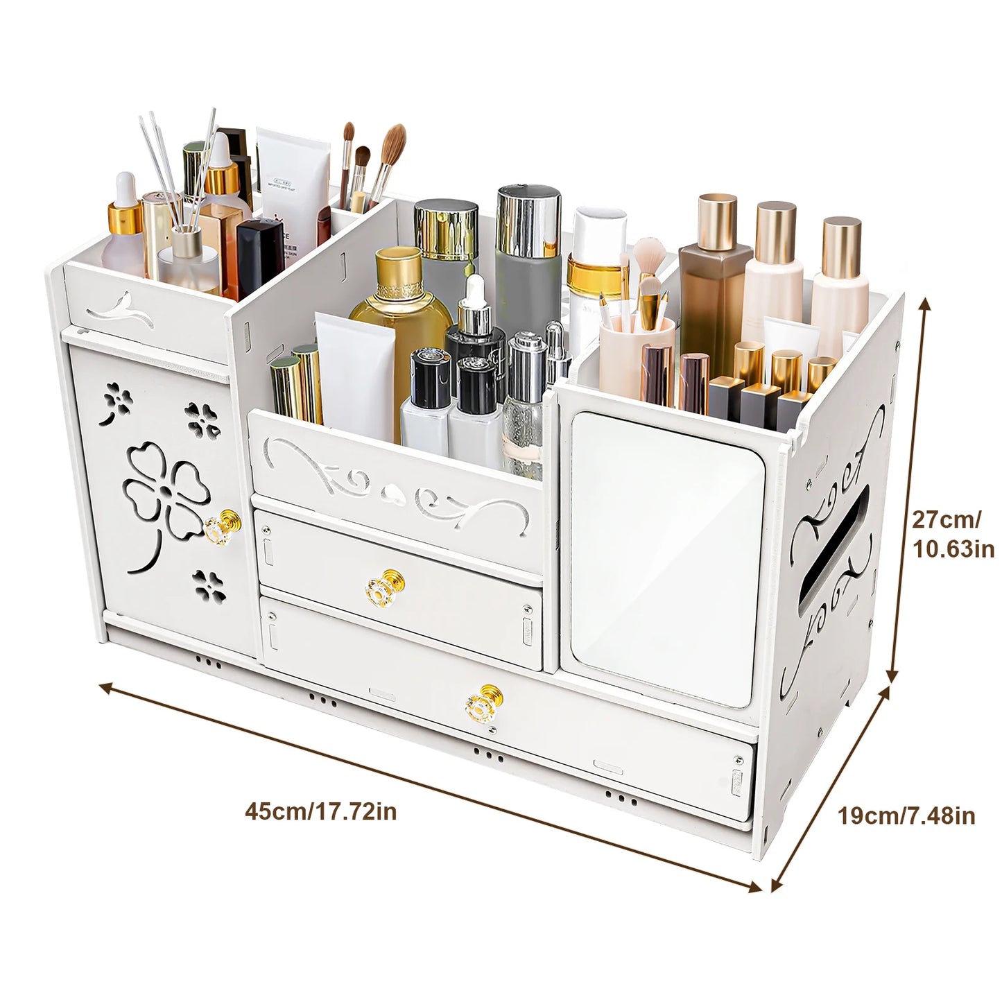 Polica organizer za sminku i kozmetiku.