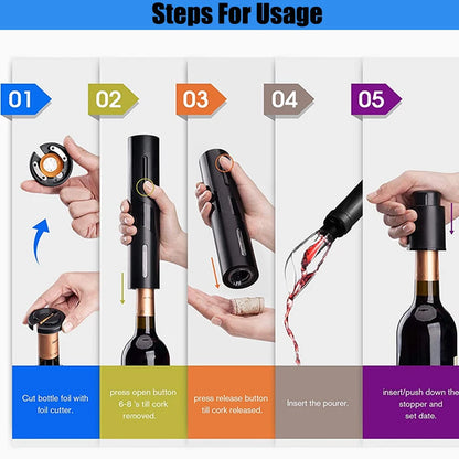4 u 1 Električni Set za Vino – Stil i praktičnost u jednom!