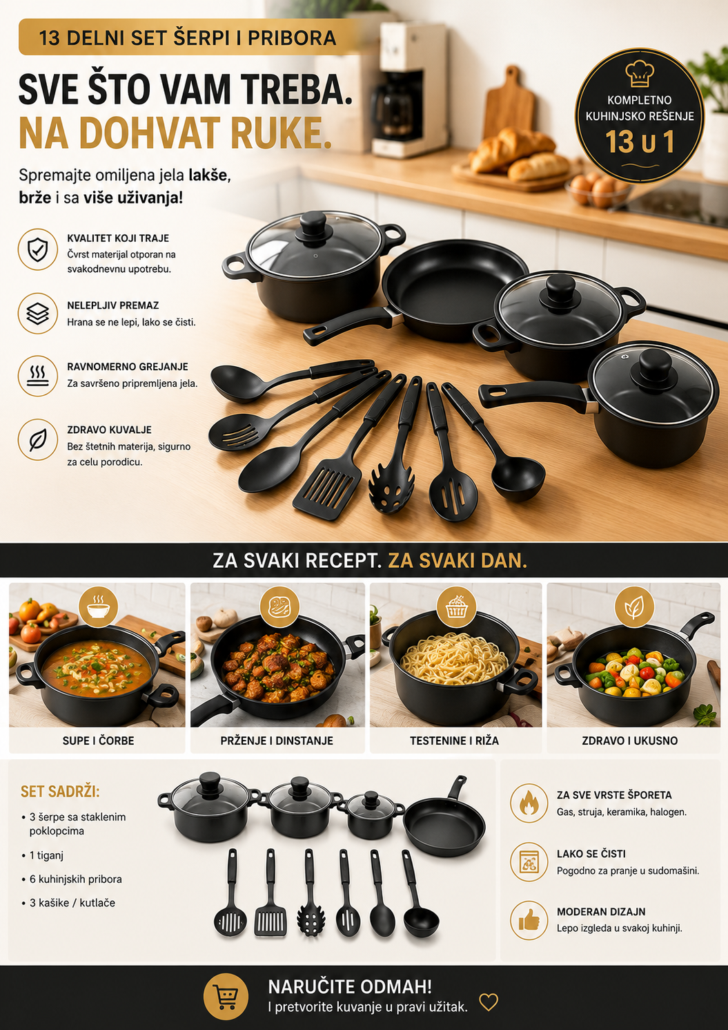 Set šerpi 13 delova
