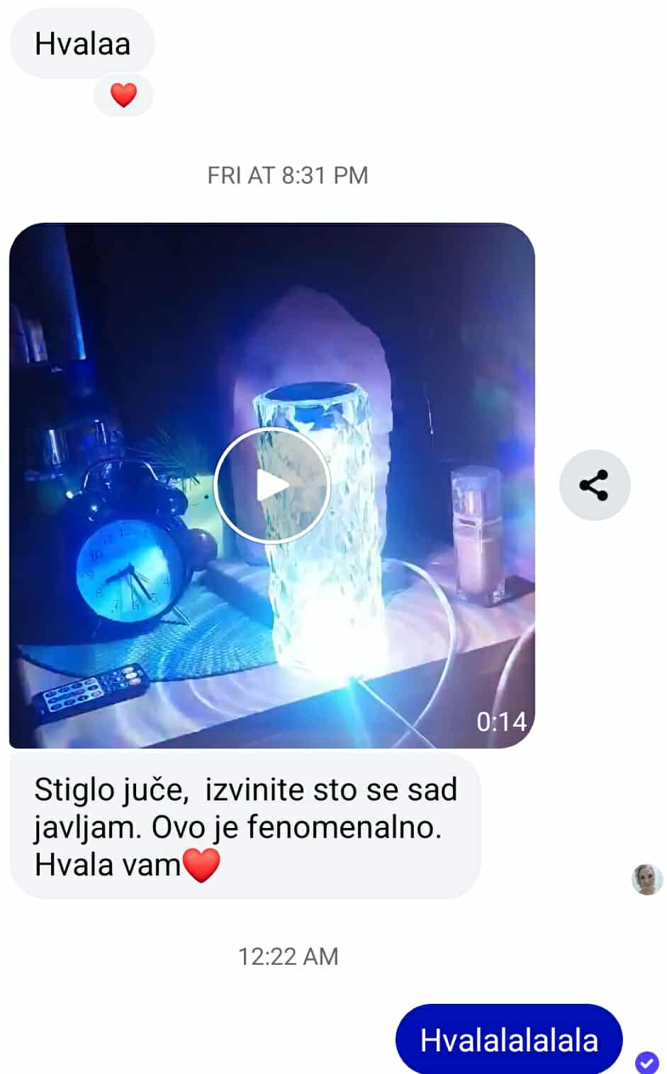 Prelepa lampa 2 u 1 I lampa I zvucnik za muziku