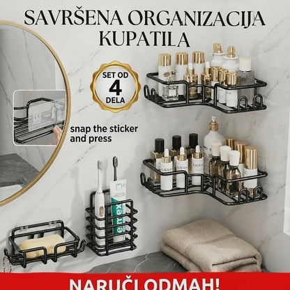 Police držači za kupatilo - set od 4 delova samo akcija 1699 din !!!