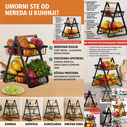 KUĆNI STALAK ZA NAMIRNICE 2 NIVOA