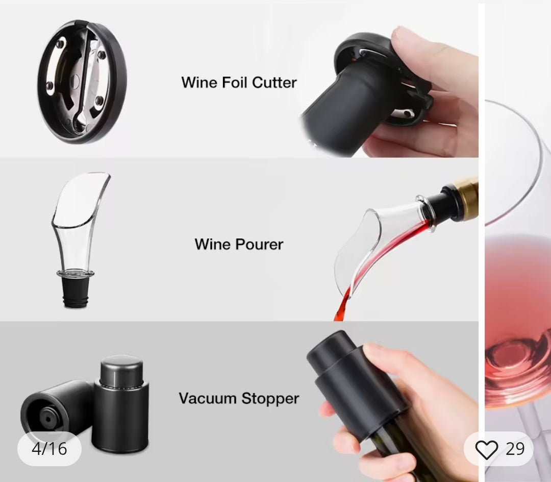 4 u 1 Električni Set za Vino – Stil i praktičnost u jednom!