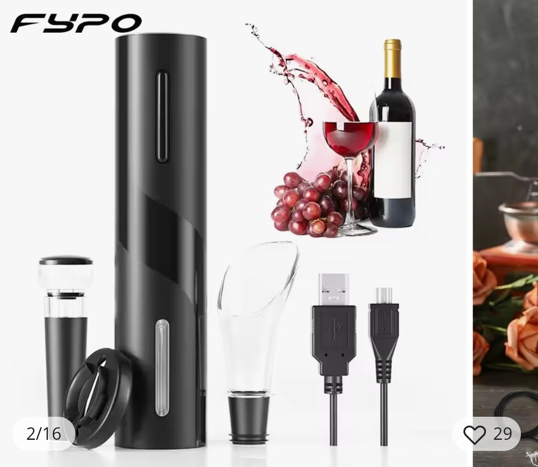 4 u 1 Električni Set za Vino – Stil i praktičnost u jednom!