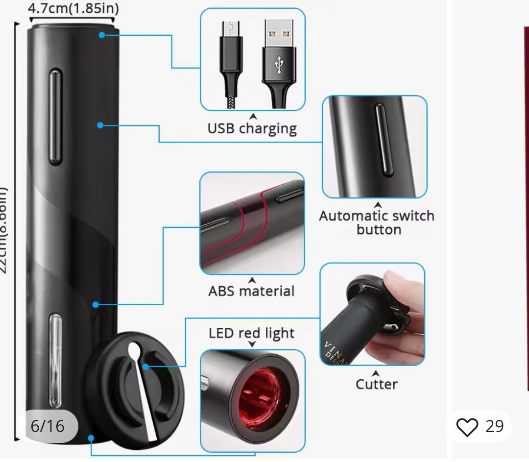 4 u 1 Električni Set za Vino – Stil i praktičnost u jednom!