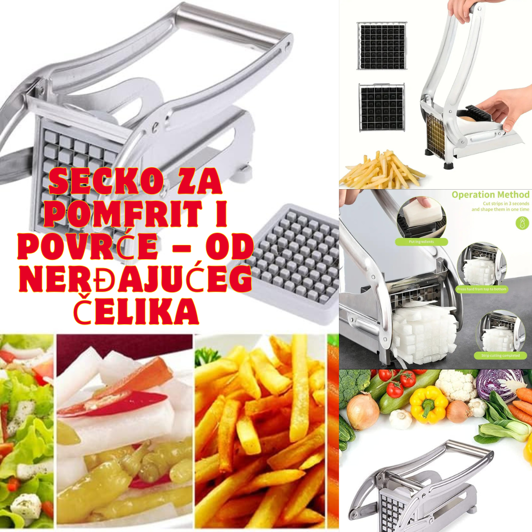 Multifunkcionalni Secko za Pomfrit i Povrće – od nerđajućeg čelika