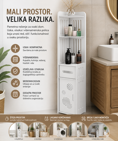 VIŠENAMENSKA USKA POLICA ZA KUPATILO I KUHINJU